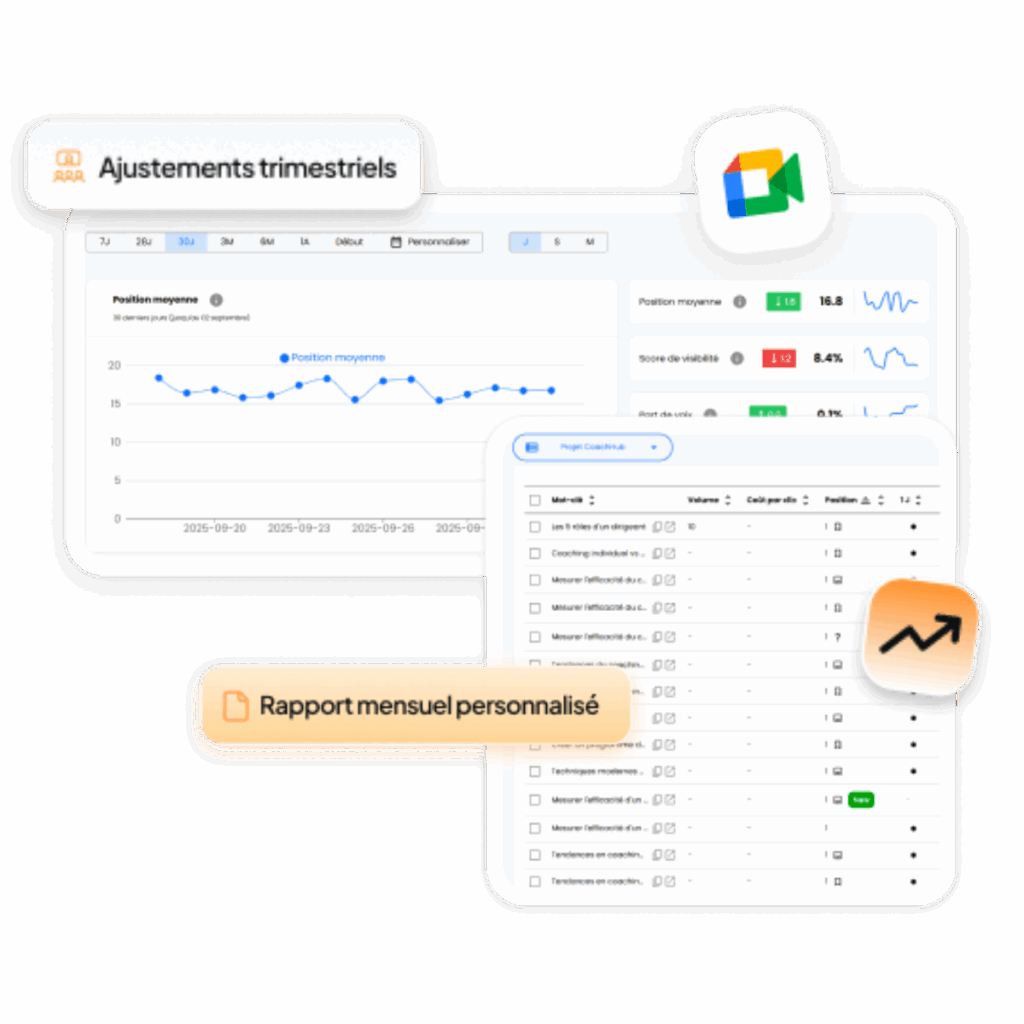 Agence de rédaction web, suivi mensuel