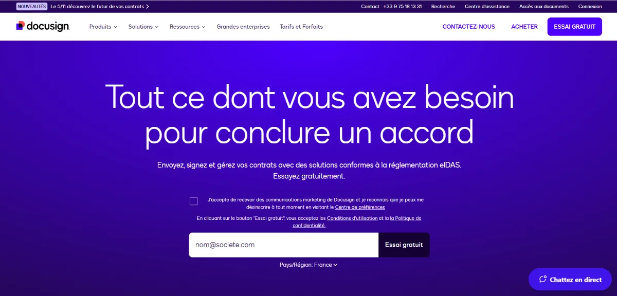 Site de Docusign